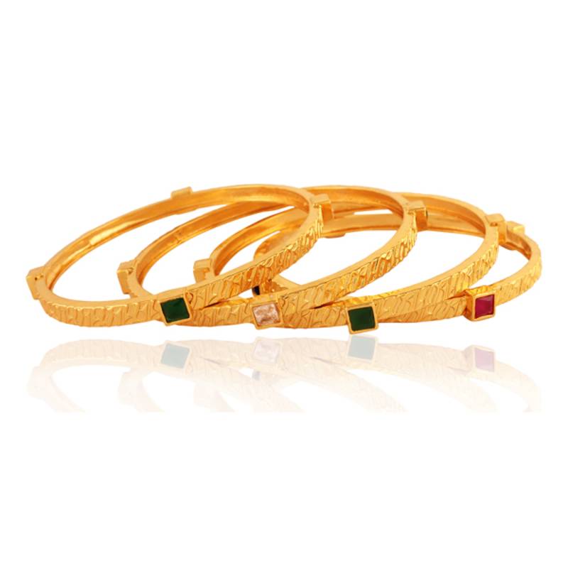 Spectacular Gold plated American Diamond Bangle