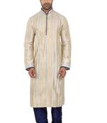 Complete  Pintucks  And  Corded Kurta With Contrasting Button  And  Piping On The  And  The Sleeves