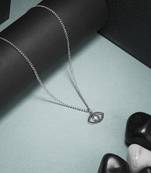 Women silver-plated  evil eye metal chain