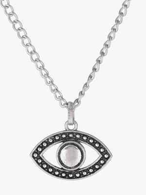 Women silver-plated  evil eye metal chain 5