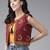Aarika womens maroon colour cotton embroidery ethnic jacket