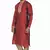 Maroon Kurta Set With Cording All Over And Sripes In The Placket With Cording On The Placket  And Collar