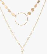Gold-plated layered round designer chain