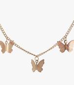 Gold-plated designer buterfly small chain