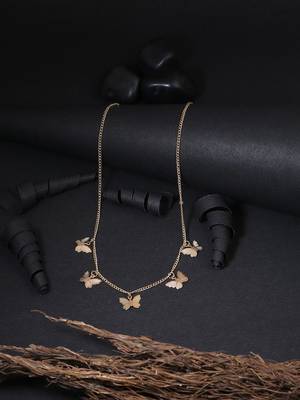 Gold-plated designer buterfly small chain 2