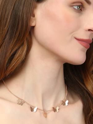 Gold-plated designer buterfly small chain 3