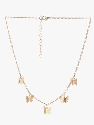 Gold-plated designer buterfly small chain 4