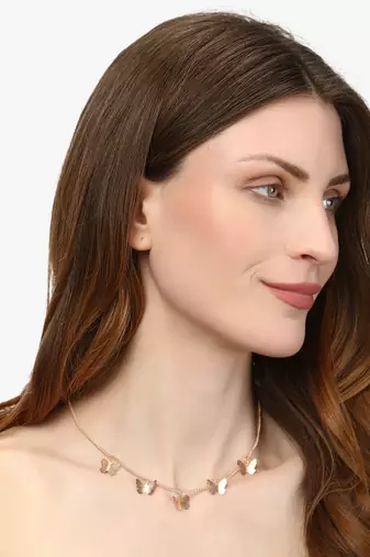 Gold-plated designer buterfly small chain