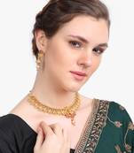 24ct gold-plated temple antique handcrafted jewellery set