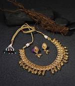 Gold-plated copper antique jewellery set