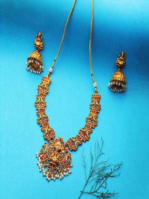 24ct gold-plated temple handcrafted jewellery set 1
