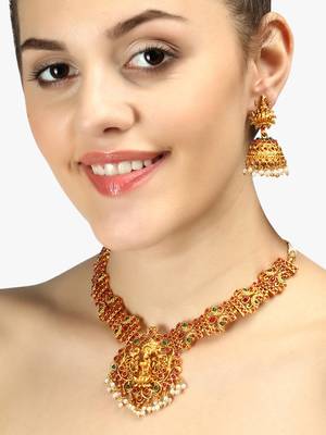 24ct gold-plated temple handcrafted jewellery set 2
