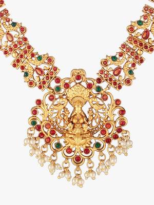 24ct gold-plated temple handcrafted jewellery set 4