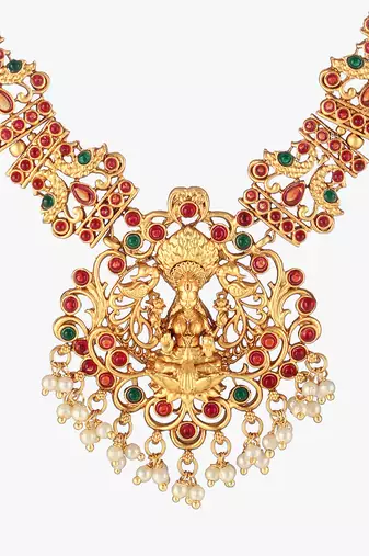 24ct gold-plated temple handcrafted jewellery set