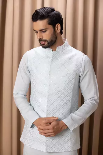 Powder blue ranjha bandi set