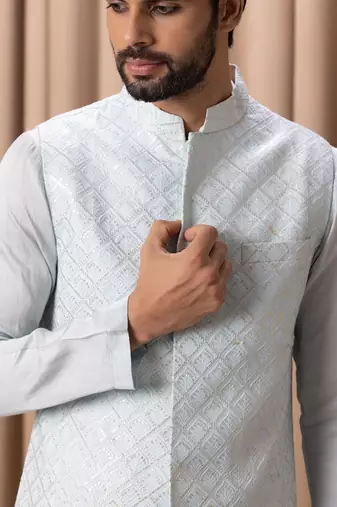 Powder blue ranjha bandi set