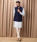 Navy blue ameera bandi set