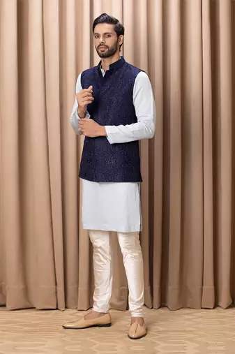 Navy blue ameera bandi set