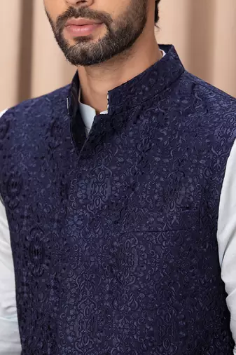 Navy blue ameera bandi set