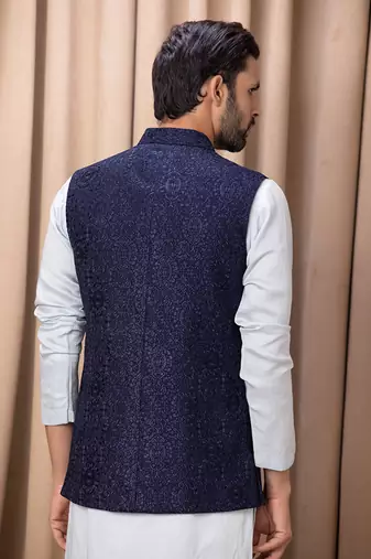 Navy blue ameera bandi set
