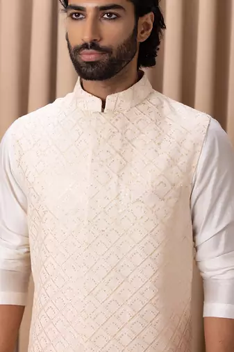 Soft peach ranjha bandi set