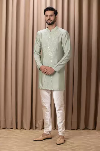 Mint green javed bandi set