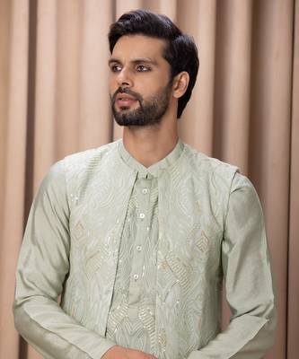 Mint green javed bandi set 4