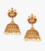 Gold-plated temple jewellery set