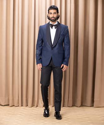 Navy blue nirvaan tuxedo set 1