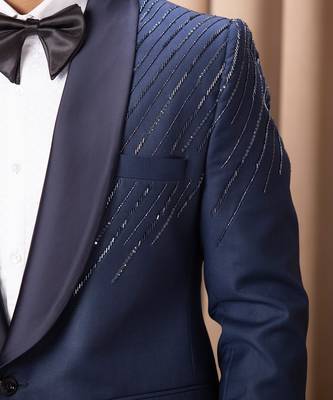 Navy blue nirvaan tuxedo set 3