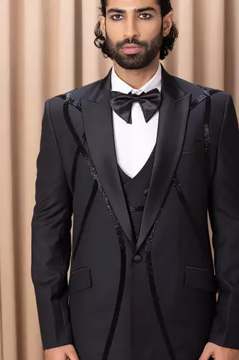 Black zarin tuxedo set