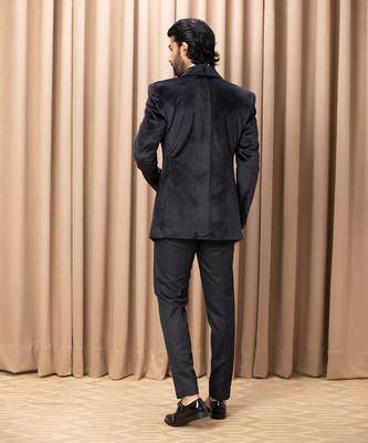 Black rashed tuxedo set 3