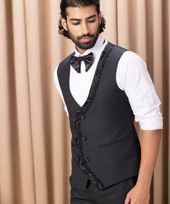 Black nasir tuxedo set 4