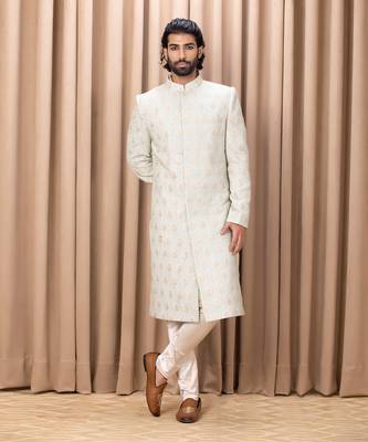 Mint green fahad sherwani 1