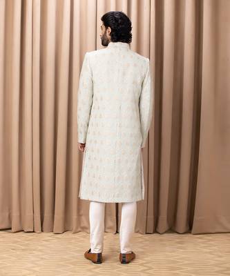 Mint green fahad sherwani 3