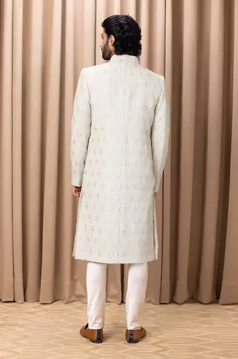Mint green fahad sherwani