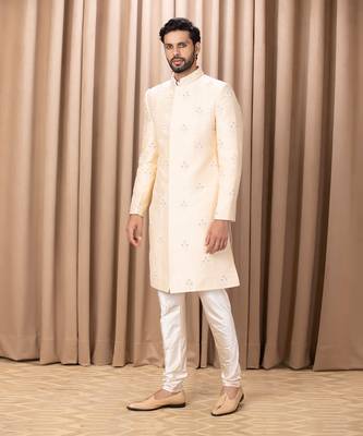 Peach rose zain sherwani set 2
