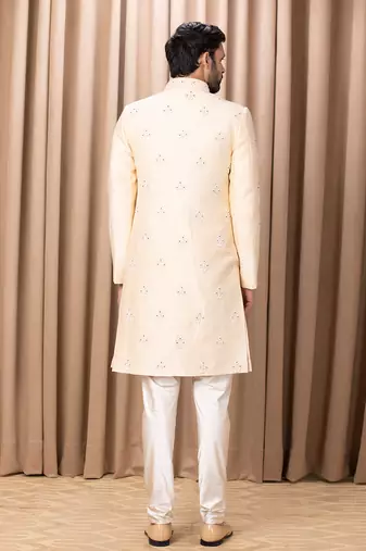 Peach rose zain sherwani set