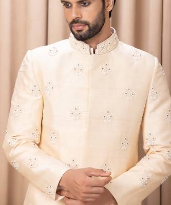 Peach rose zain sherwani set 5