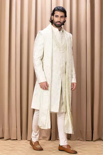 Mint green zahid sherwani