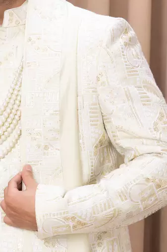 Mint green zahid sherwani