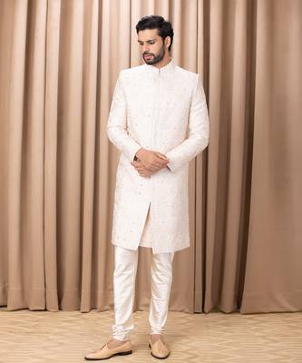 Powder pink zahid sherwani 1