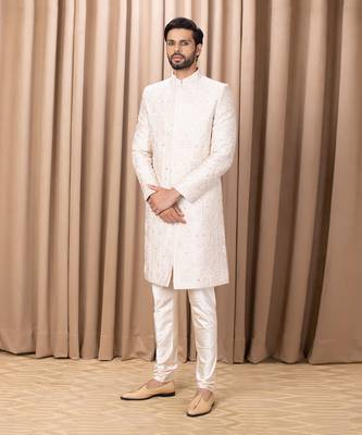 Powder pink zahid sherwani 2