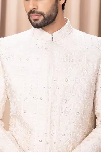 Powder pink zahid sherwani