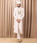 Champagne gold zahid sherwani set