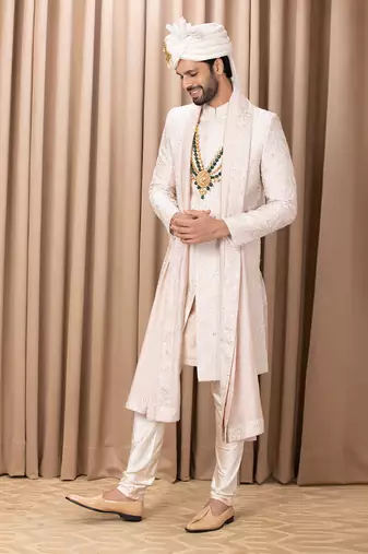Champagne gold zahid sherwani set