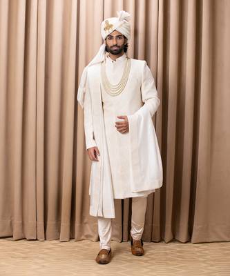 Ivory faizan sherwani set 1