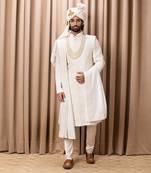 Ivory faizan sherwani set