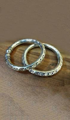 German Silver Tribal Hand Kadas 1