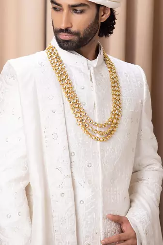 Ivory hasan sherwani set